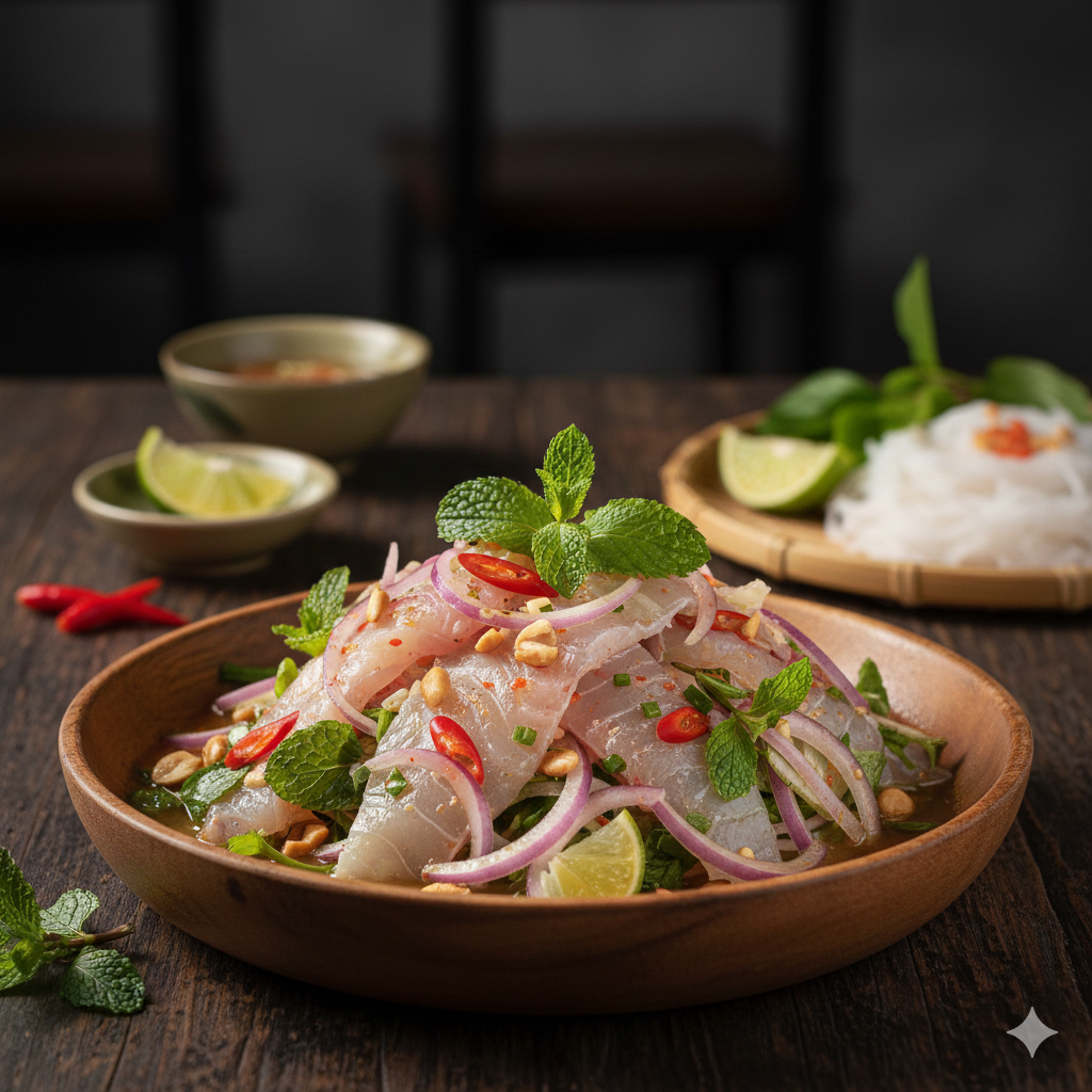 Món Cá Lăng Trộn Hành Tím