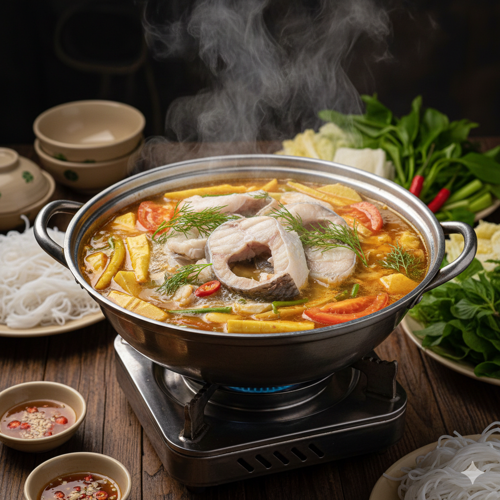 Món Lẩu Cá Lăng Măng Chua