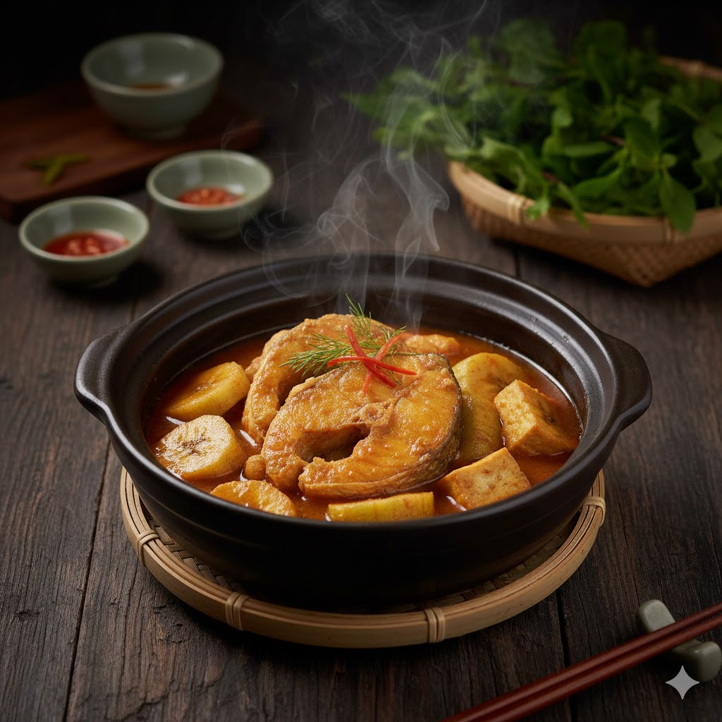 Cá Lăng Om Chuối Đậu